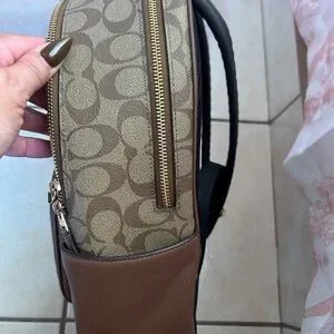 Coach | Bags | Coach Tan And Brown Monogram Backpack | Poshmark display picture 2